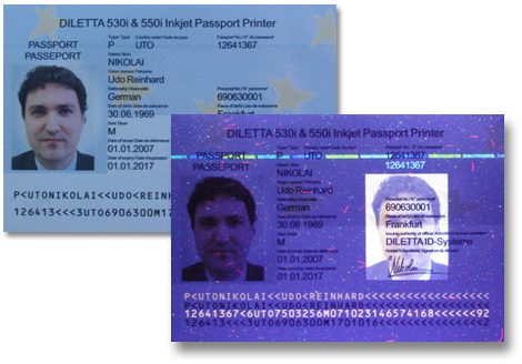 Passport with UV Ghost Image